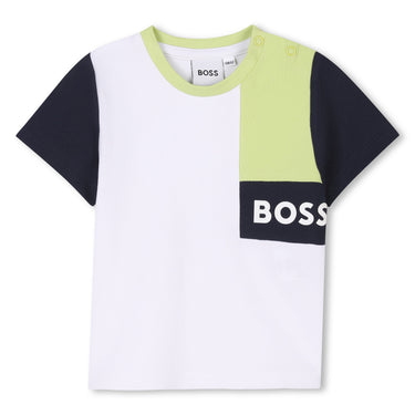 BOSS Playera para bebe multicolor logo al frente
